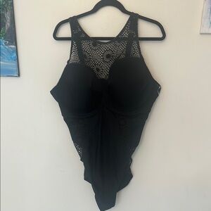 NWT ADORE ME Wendi Contour Plus One-Piece Lace Swimsuit Bathing Suit 46DDD